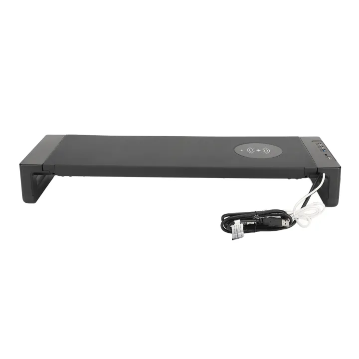 Monitor%20Stand%20Strong%20Charging%203%20USB%20Ports%202%20Charging%20Ports%20Multifunctional%20Monitor%20Riser%20with%20Drawer%20Black%20-%20Image%202