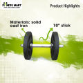 2.5 kg 2 pcs=5 kg, 10" stick 1 pcs, Dumbbell set, Black & Silver. 