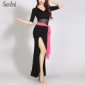 New Modal Belly Dance Practice Clothing One Pieces High Split Dress Women Lady Elegant Dancing Costume Belly Dance Wear. 