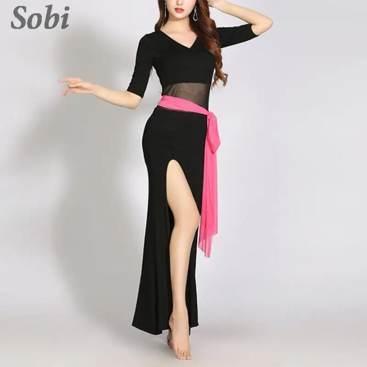 New%20Modal%20Belly%20Dance%20Practice%20Clothing%20One%20Pieces%20High%20Split%20Dress%20Women%20Lady%20Elegant%20Dancing%20Costume%20Belly%20Dance%20Wear%20-%20Image%206