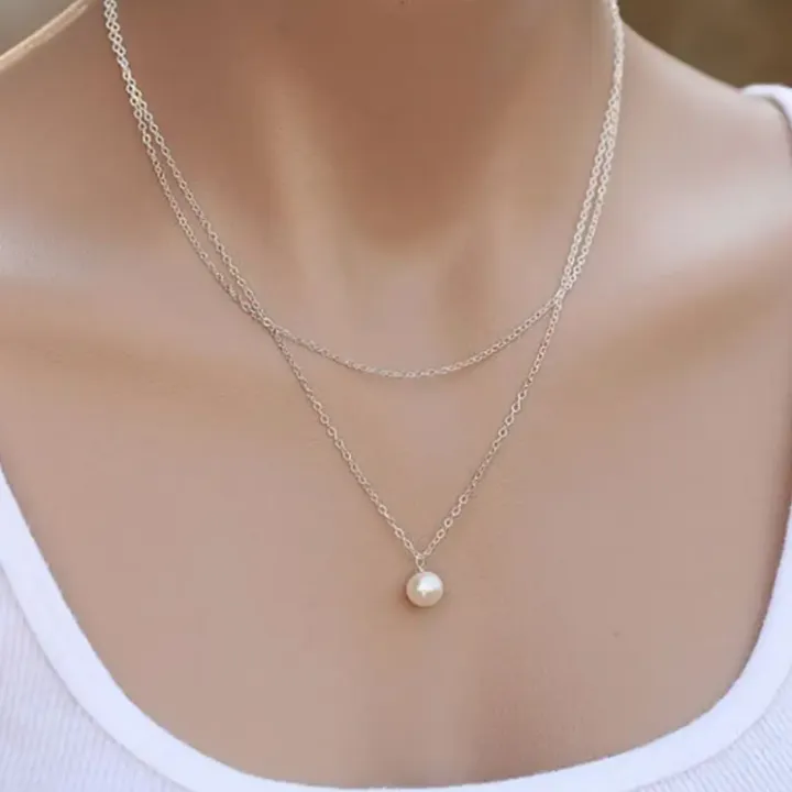 Trendy%20Double%20Layer%20Pearl%20Pendant%20Necklace%20for%20Women%20New%20Collection%20-%20Necklace%20for%20Girls%20Stylish%20-%20Necklace%20for%20Girls%20Simple/%20Charming%20Women's%20Choker%20Chain%20-%20Image%206