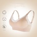 Wireless Front Open Nursing Bra Soft Lace Breathable Seamless Maternity Breastfeeding Bras Maternal Support For Pregnant Women.