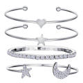 Trendy New Stylish Adjustable 4 Sets Bracelets for Women New collection - Bracelet for Girls Simple Stylish - Bracelet for Women New Collection Korean Style Fashion Jewellery Bangle Ornament. 