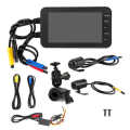 rearview mirror camera 4 Inch Motorcycle DVR 1080P Waterproof WiFi Front & Rear Camera Driving Video Recorder Dash Cam. 