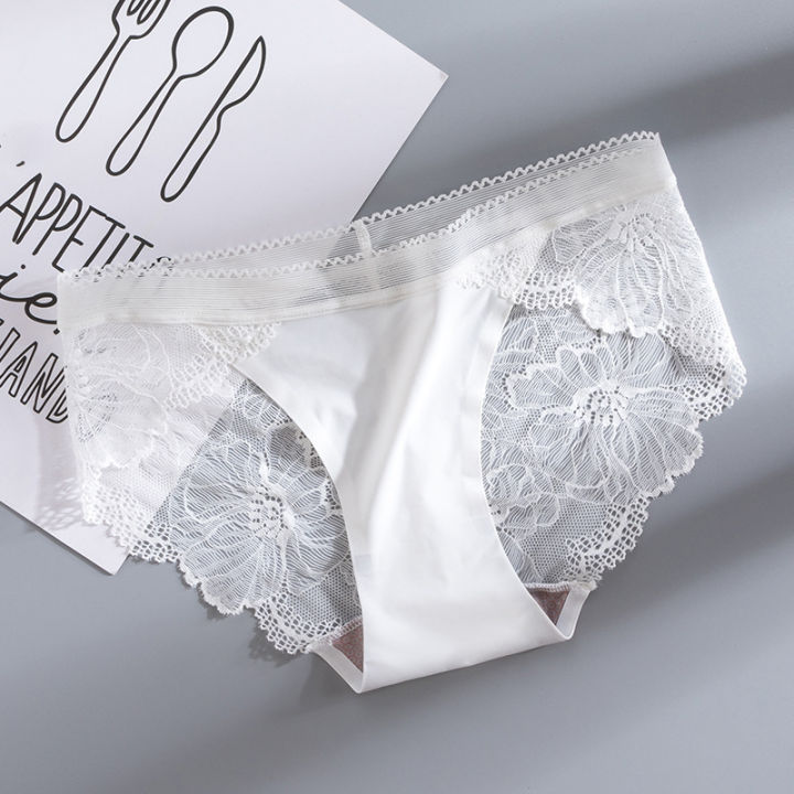 lace%20seamless%20women's%20underwear%20mid-waist%20breathable%20hip-lifting%20hollow%20women's%20briefs%20large%20version%20-%20Image%203