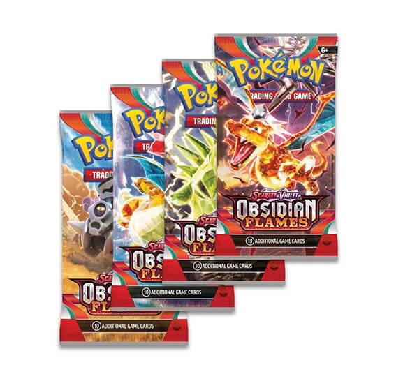 Pokemon TCG Trading Card Game Obsidian Flames Set - 4 Packets 32 Cards