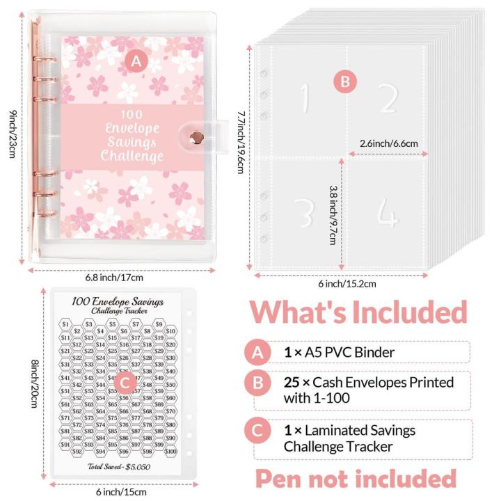 100%20Envelopes%20Money%20Saving%20Challenge%20Binder,%20Money%20Saving%20Binder%20with%20Laminated%20$5050%20%20Sheet%20&%20Pre-numbered%20Pockets%20-%20Image%203