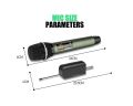 Shengfu CP-113CD Professional Rechargeable UHF Wireless Interview, journalism Microphone black.