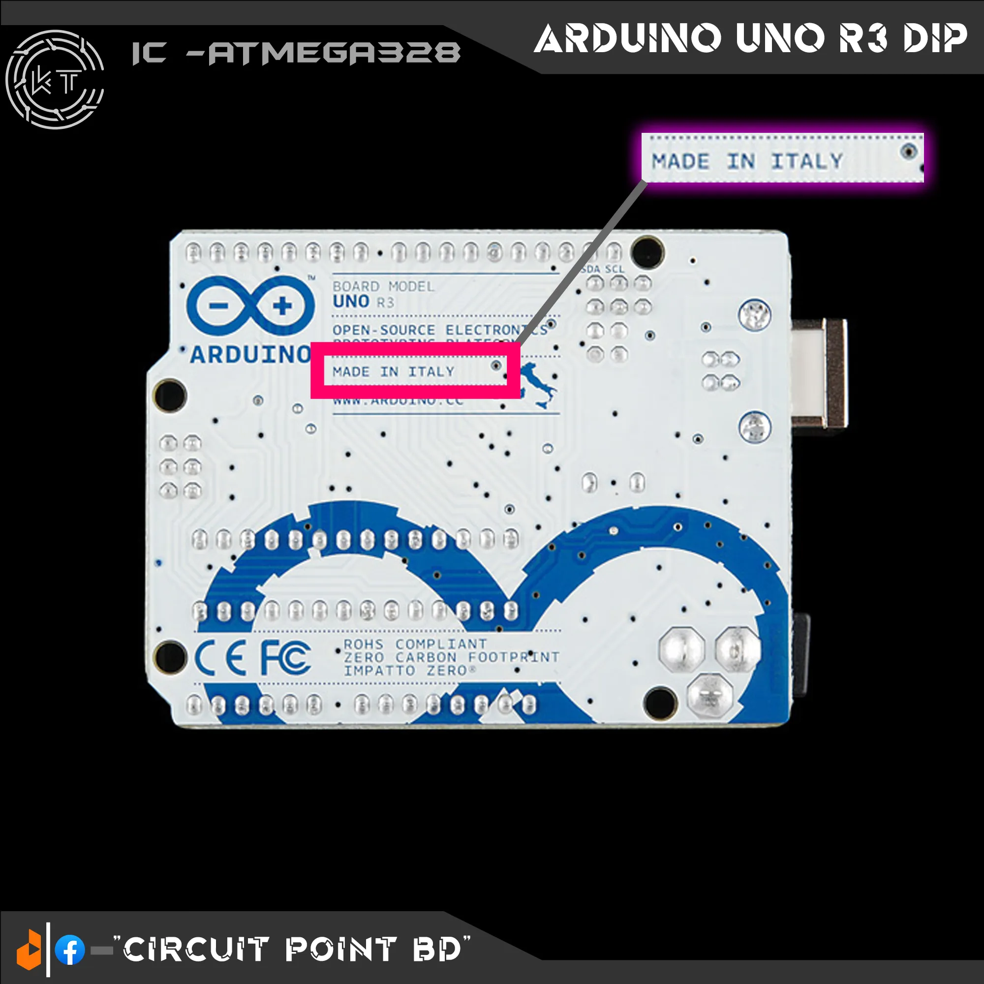 Arduino UNO R3 - MADE IN ITALY (DIP) Development board With USB cable ...
