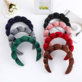 【In-demand】 Solid Color Cloud Sponge Headband Washing Makeup Shower Skincare Hair Band WEIRUI. 