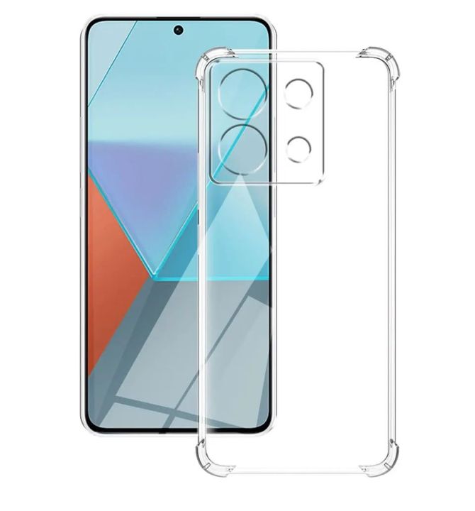 Xiaomi Redmi Note 13 4G Premium Silicone Case Crystal Clear Soft TPU Ultra-Thin Transparent Flexible Protective Mobile Phone Back Cover
