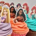 Disney Princess Cake Decorations Girls Favor Party Cake Topper Decorates Baby Shower Princess Cupcake Toppers Decor Supplies. 
