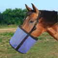 Horse feed Bag Adjustable Elastic Strap Durable PVC Mesh Bag Slow Feeding Hay. 