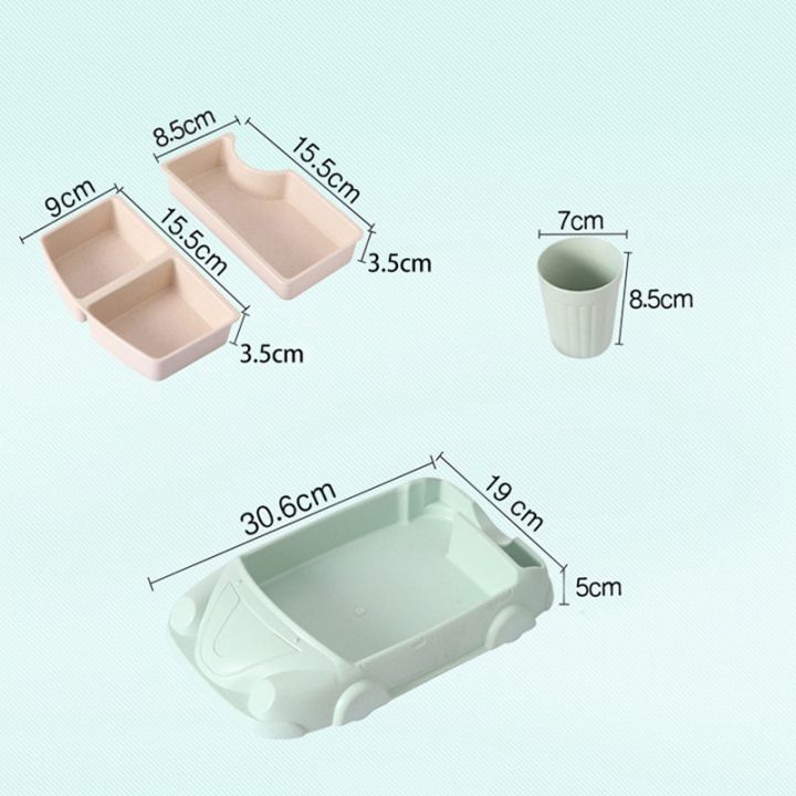 Cartoon%20Car%20Baby%20Dishes%20Set%20Bamboo%20Fiber%20Plate+Cup%20Sub-Grid%20Bowl,B%20-%20Image%205
