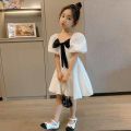 Korean Girls Puff Sleeve Dress Cute Princess Dress2022New Summer Western Style Cake Dress Kids' Skirt. 