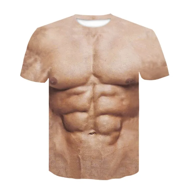 Men's%20T-shirt%20Summer%20Funny%20Body%20Six-pack%20abs%20Muscle%20T%20Shirt%20Camisetas%20Hombre%203D%20Print%20Short%20Sleeve%20Fitness%20Shirt%20Streetwear%20-%20Image%205