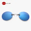 【VisioN Shop】SilverClipUVLAIK Mini Clip Nose Men UV400 Round Sun Glasses Hacker Empire Matrix Morpheus Rimless Sunglasses. 