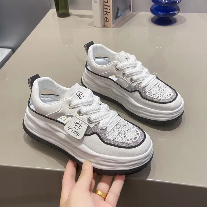 2023%20summer%20new%20ins%20Korean%20version%20hollow%20white%20shoes%20female%20students%20thick%20bottom%20breathable%20casual%20sports%20shoes%20-%20Image%203
