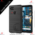Carbon Fiber Cover For Google Pixel 2 XL / Carbon Fiber Cases Luxury Stylish Rubber Silicone Armor Designed Shockproof Flexible.