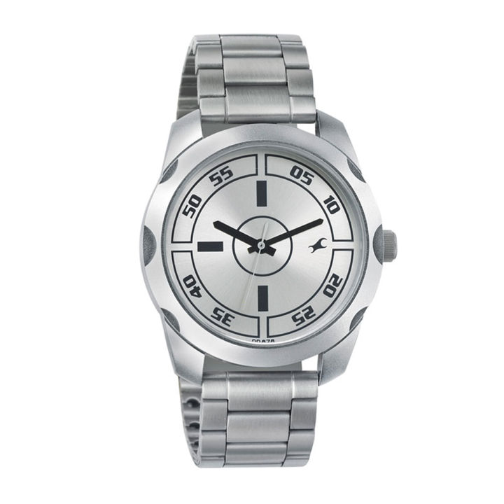 Fastrack 3123SM02 Silver Silver Dial Analog Watch for Men