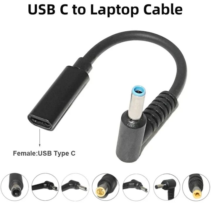 USB Type C USB C Laptop Charger Power Adapter Converter USB Type C  Female to Dc Plug Jack - Main Image