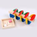 Montessori Educational Wooden  Marble Ball Run Track Game Children Toy. 