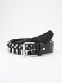 Bullet Studded Belt Punk Rock Gothic Grunge Stylish with Metal Buckle Artificial Bullet. 