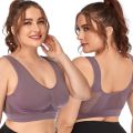 Sports Bras for Women Yoga Plus Large Big Size Ladies Cotton Bralette Mujer Top Underwear Padded Fitness Running Brassiere. 