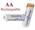 Sony AA CycleEnergy Rechargeable Battery 4600mAh High-Capacity for Cameras and Electronics. 