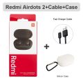 Original Xiaomi Redmi AirDots 2 White Bluetooth Earphones Ture Wireless Headset with Mic Classical Music Headphone for Run Sport. 