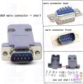 Db9 Db-9 Male Rs232 9 Pin Serial Port Connector Jack Adapters With Shell Punching Needle Male Jack Computer Cable Connector Electrical Circuitry & Parts - Solar Panel. 