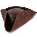 Captain Hat Pirate Hat Jack Sparrow Cosplay Vintage Faux Leather Button Masquerade Party Men Women Tricorn Hat Pirates Cap. 