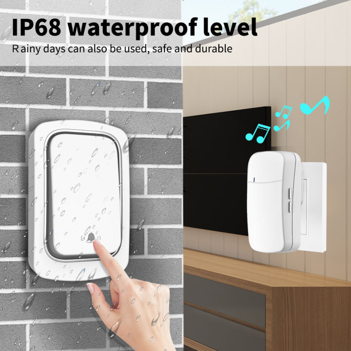 SIXWGH%20Wireless%20Doorbell%20No%20Battery%20required%20Waterproof%20Self-Powered%20Door%20bell%20Sets%20Home%20Outdoor%20Kinetic%20Ring%20Chime%20Doorbell%20-%20Image%203