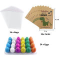 GC 24 Pack/ Set Valentines Day Dinosaur Decoration Egg Hatching Card Bulk Funny Dino Valentine Exchange Cards Gifts For Kids DIY Handicraft Lovers. 