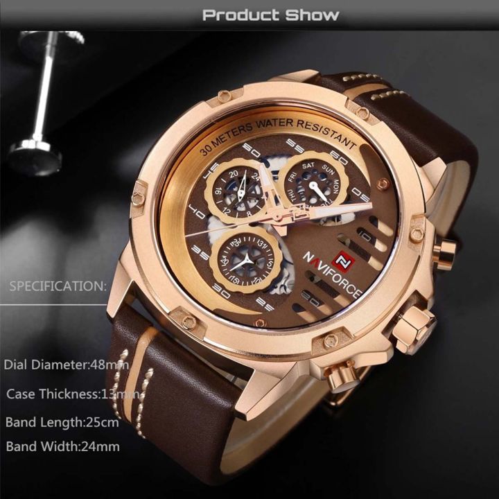 NAVIFORCE%20NF9110%20-%20Black%20PU%20Leather%20Wrist%20Watch%20for%20Men-%20Brown%20&%20Rose%20Gold%20-%20Image%204