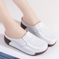 Summer Women Casual Shoes Hollow Out Lady Half Loafers Flat Platform Leather Moccasins Women Luxury Half Shoes Zapatillas Mujer Moonlight Shines.
