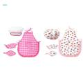 Chefs Apron Set - 4 Pieces Hat & Apron with Accessories - Pretend Play Kitchen Set. 