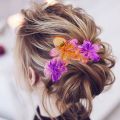 New Gradient Color Egg Flower Hair Clip Simple Style Transparent Flower Shape Claw Clip Hair Accessories Headwear Ponytail Hairpin.