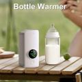 Compact Baby Bottle Warmer with Temperature Adjustment – Rechargeable Milk Heating Device. 