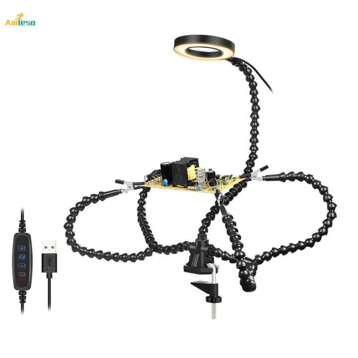 Multi-function%20Helping%20Hands%20Soldering%20Third%20Hand%20Adjustable%20Clamp%20Flexible%20Arm%20-%20Image%202