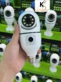 Dual Lens V380 PTZ Bulb IP Night Vision Camera Bulb dual lense camera. 