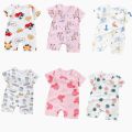Unisex Infant Rompers Summer Short Baby Clothes Cotton Thin Cute Breathable Newborn Boys Girls Cute One-Piece Pajamas 0-18 month. 