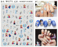 Cartoon Beauty And The Beast Nail Sticker Disney Princess Collection Nail Art Decorative Stickers Anime Characters Nail Decals.