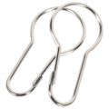 Lot of 100 iron Shower Curtain Hooks Rings Pear Clips. 