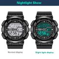 Honhx fashion Men Square Electronic watch casual sports digital watches waterproof shockproof luminous wristwatch.