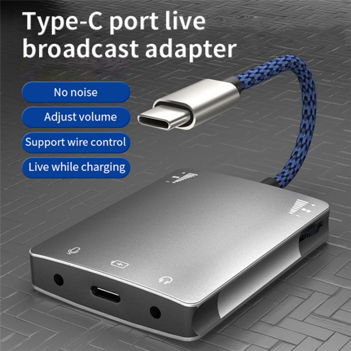 USB%20C%20Live%20Sound%20Card%20Speaker%203.5mm%20Audio%20Interface%20Adapter%20for%20/%20Headphone%20High%20Quality%20Live%20Converter%20Durable%20Easy%20to%20Use%20-%20Image%203
