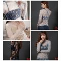 【Value Bundle】 Fashion See-Through Lace T Shirt Long Sleeve Mesh Fishnet Mesh Ladies Tops Turtleneck Blouses Transparent T-shirt Undershirt. 