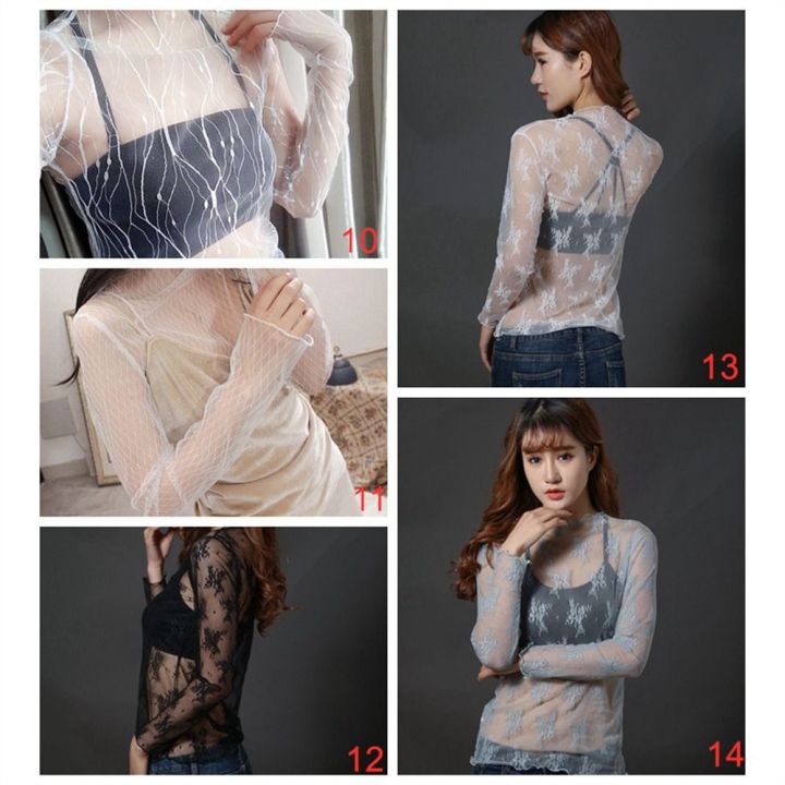 %E3%80%90Value%20Bundle%E3%80%91%20Fashion%20See-Through%20Lace%20T%20Shirt%20Long%20Sleeve%20Mesh%20Fishnet%20Mesh%20Ladies%20Tops%20Turtleneck%20Blouses%20Transparent%20T-shirt%20Undershirt%20-%20Image%203