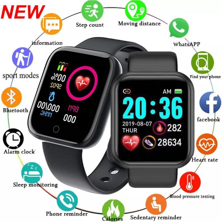Ladies Digital Bluetooth Watches Smart Watch Men Women Y68 Pressure Heart Rate Monitor Sport Smartwatch Fitpro