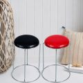 Modern SS Metal Round Stool/ Office Fixed Visitor Chair – Stackable Makeup Chair for Home, Bedroom, Dressing Table, Salon & Office, Stool Height: 18 Inch. 